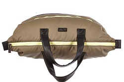 Armani Jeans sac à main  homme contrasting zip gris