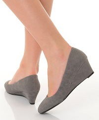 ballerines compensees grise