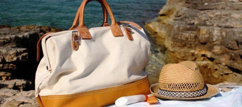 Vida Sac de plage pour femme Grand sac de plage avec 3 poches Sac de plage  pliable Idéal pour les vacances Beach Tore en tissu imperméable Idéal pour