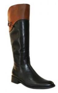 bottes cavalière bicolore