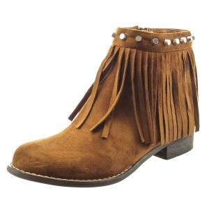 Bottines à sales franges femme